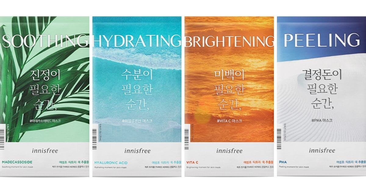 4 New Moments for Skin Sheet Masks With Innisfree's Targeted Solutions
