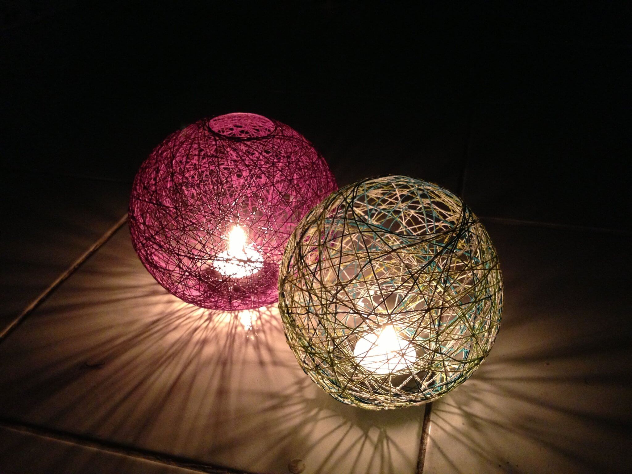 Homemade Paper and Thread Lanterns