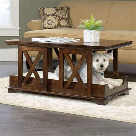 Dog Bed from an Upcycled Coffee Table