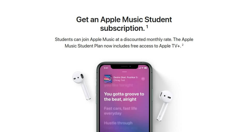 Apple Music Student Subscription